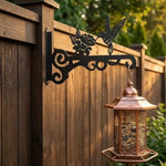 support mural vintage noir crochet floral oiseau love artisanal suspensions plantes décoratives