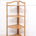 étagère d'angle moderne étagères murales sans perçage bois clair naturel étages rangement cuisine chambre