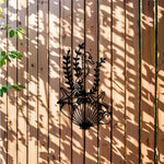 décoration murale hippocampe étoile mer plaque marine moderne noir artisanal