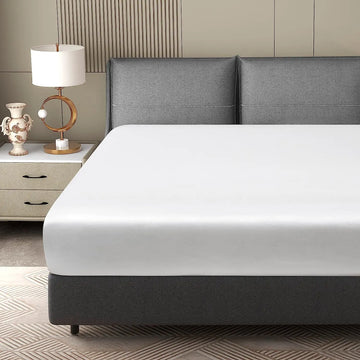 drap housse noir satiné brillant taies d'oreiller lit double moderne luxe