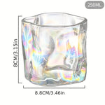 tasses thé verre twist transparent bleu orange décoration cadeau DIY