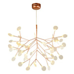 suspension lumineuse contemporaine ovale translucide or blanc 50cm 72cm 98cm