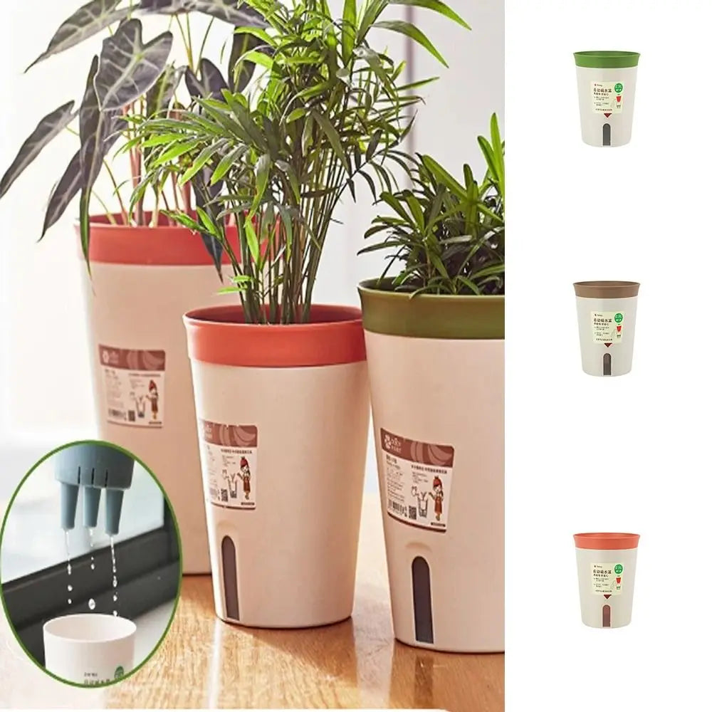 pots plante plastique moderne beige orange gris vert adhésif taille salon