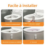 lampe toilette led veilleuse adhésive détection mouvement changement couleurs usb moderne blanc
