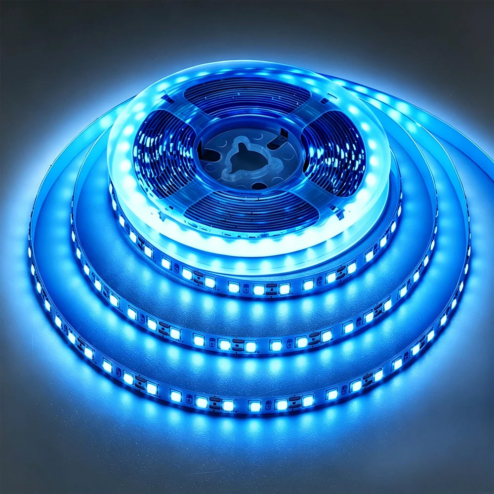 ruban led blanc moderne points lumineux espacés clips adhésif double circuit cuivre éclairage décoration