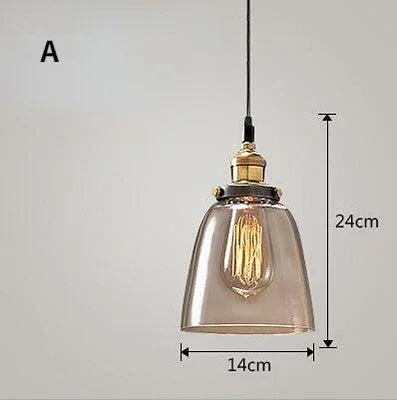suspension lumineuse industrielle vintage ampoule filament verre transparent noir salon restaurant bar