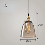 suspension lumineuse industrielle vintage ampoule filament verre transparent noir salon restaurant bar