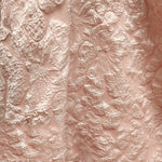 tissu polyester brocart fleurs relief bleu marine rose clair beige gris rouge jaune doré