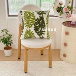 coussin carré moderne motif feuilles tropicales brodé polyester 45x45cm décoration maison voiture