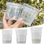 pots fleurs auto arrosants double couche absorption d'eau transparent moderne grille perforations couvercle