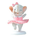figurines éléphants résine rose blanche adorable décorative enfantine accessoire chambre