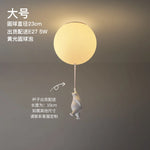 lampe suspendue ours blanc moderne boules lumineuses éclairage quotidien résine acrylique