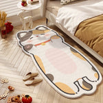 tapis gris moderne dessin animé chats doux non glissant chambre salon polyester