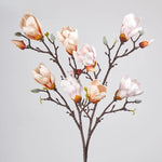 décoration intérieure branche artificielle magnolia blanc rose feuilles naturelles maison mariage anniversaire