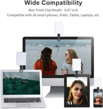 lampe led portable blanche moderne clip avant diffusion direct brightness buttons charge interfaces