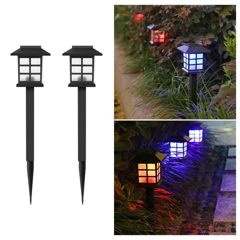 lampes solaires extérieures noires carreaux blancs moderne ip65 led jardin camping