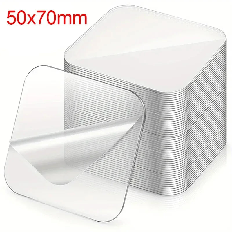 adhésif double face réutilisable transparent imperméable pratique mur meubles 6cm 6cm