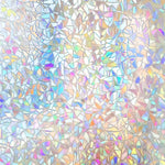 film décoratif fenêtre multicolore mosaïque triangles adhésif anti uv résistant chaleur isolation thermique moderne