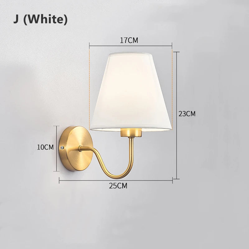 lampe murale moderne abat jour tissu noir blanc éclairage chambre salon entrée minimaliste