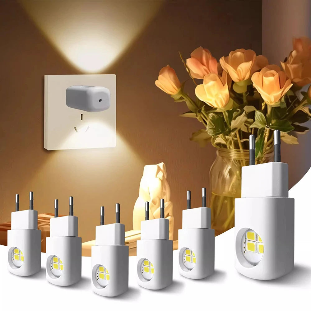 veilleuse nuit led rectangle blanc moderne prise murale ecoenergetique flux lumineux capteur automatie crescudu