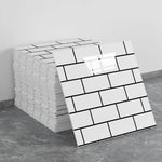 autocollants muraux carreaux brique blanc noir adhésifs modernes cuisine chambre salle bains renovatable minimalistes