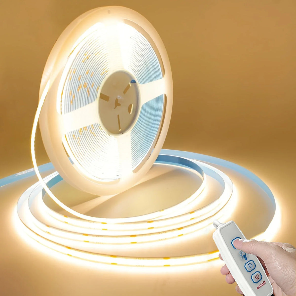 bande led flexible cob adhésive 320 led blanc chaud lumière blanche télécommande