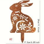 figurine sorcier artisanal fleurs oiseaux motif floral décoration extérieure jardin murale ornement métal orange