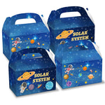 boîtes bonbons système solaire planètes astronautes sacs cadeaux enfants anniversaire noël mariage illustration