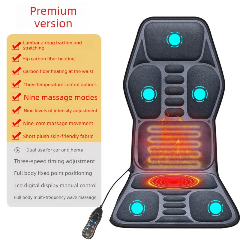 masseur portable confortable noir ajustable chauffe infrarouge cou épaules neuf modes massage trois vitesses