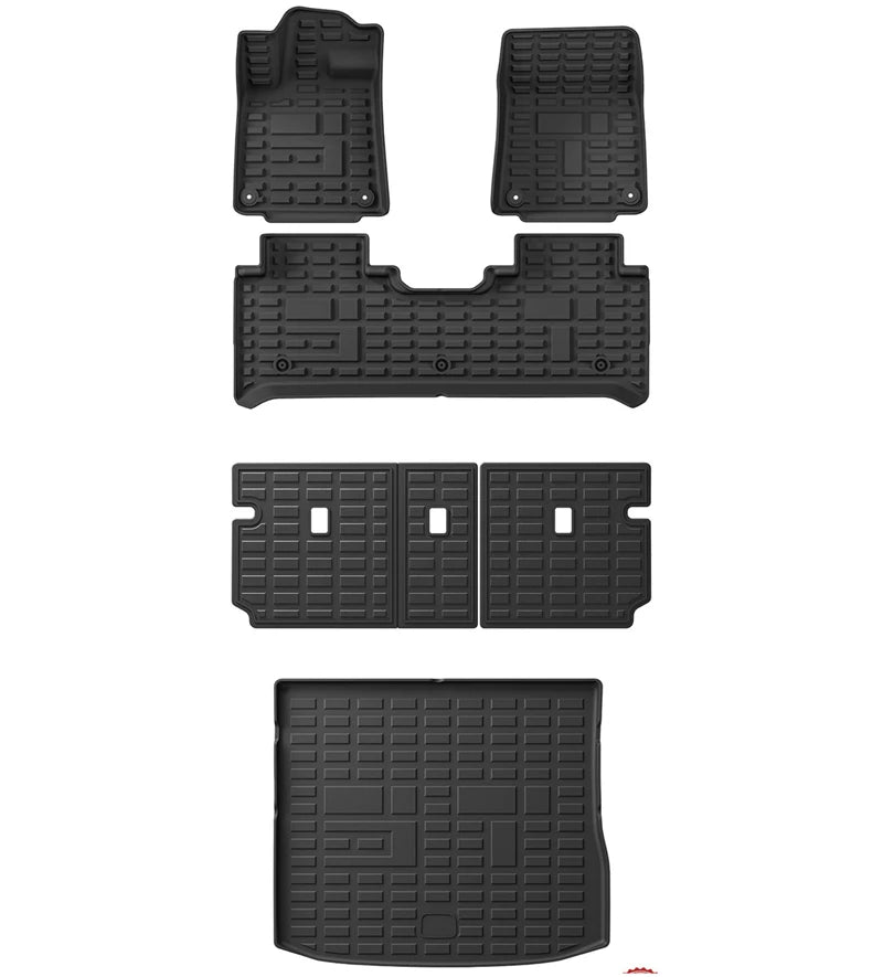 tapis sol voiture noir rayures horizontales verticales moderne imperméable fibre synthétique