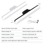 lampe led maquillage miroir rechargeable aimant blanc noir réglable modernes salle bain chambre