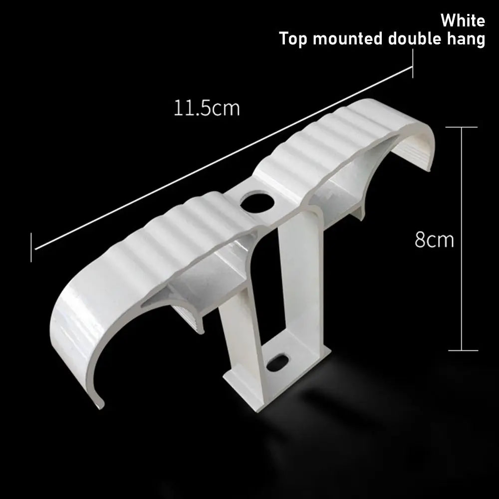 supports rideaux or blanc cuivre lisses modernes plaque fixation