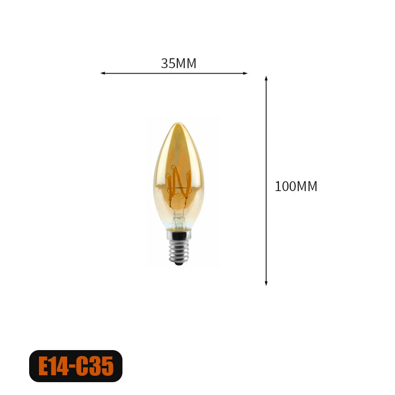 ampoules led spirale dorée vintage écolaire e27 220v 50000h 250 lumens doré translucent