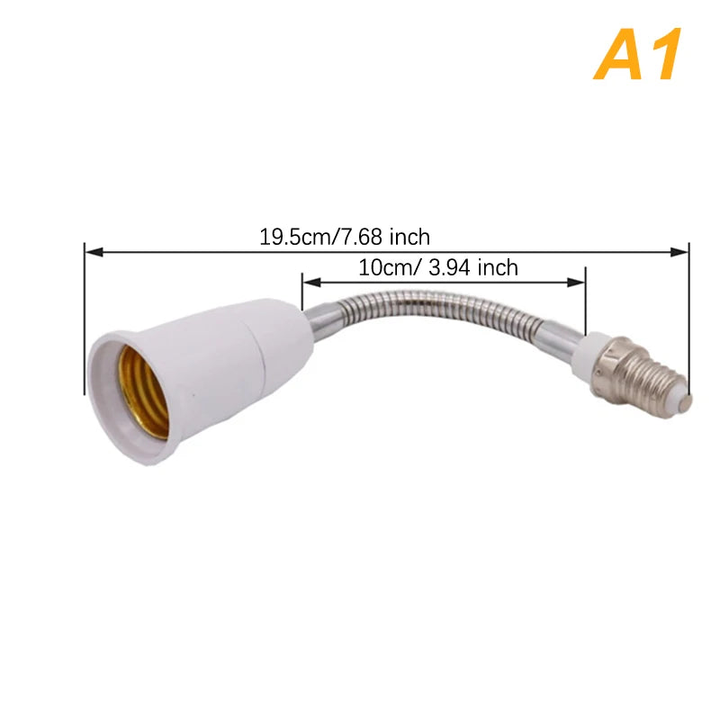 adaptateur lampe e14 e27 blanc doré élastique métallique moderne câble flexible