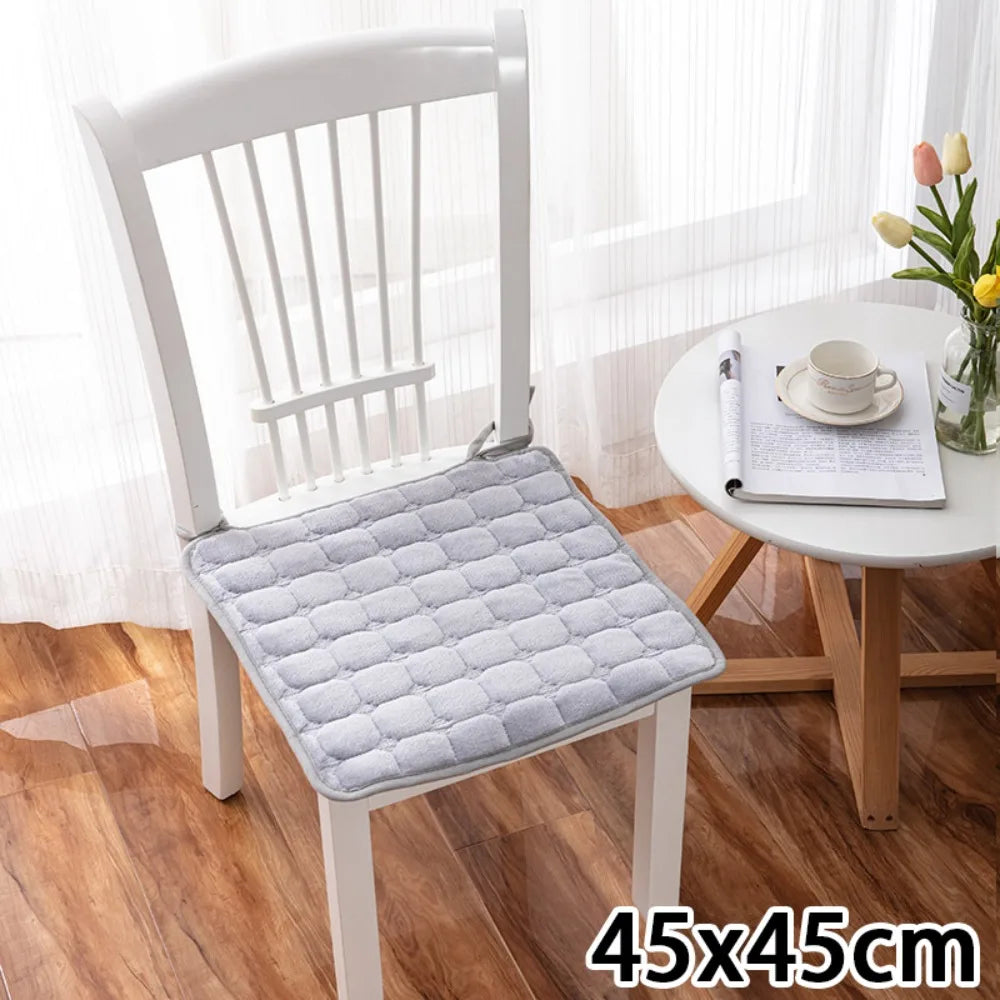 coussin chaise gris clair quadrillé coton épais moderne confortable 40x40cm 45x45cm