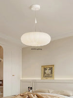lampe suspendue moderne blanche plissée intérieure éclairage quotidien led acrylique facile
