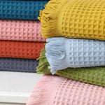 serviette bain coton géométrique rapide moderne multicolore grande taille bleu marine gris rose vert