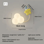 appliques murales decoratives lumiere led nuages animaux blanc moderne chambre enfants