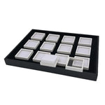 boîtes bijoux noir blanc compartiments carrés moderne storage box organizer showcasegems