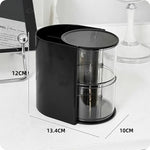 organisateur accessoires coiffure transparent blanc rose noir moderne elastiques pinces brosse cosmétiques rangement