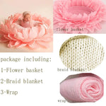 coussin photo bébé moderne violet rose orange bleu doux plissé tissu couverture bandeau jouet