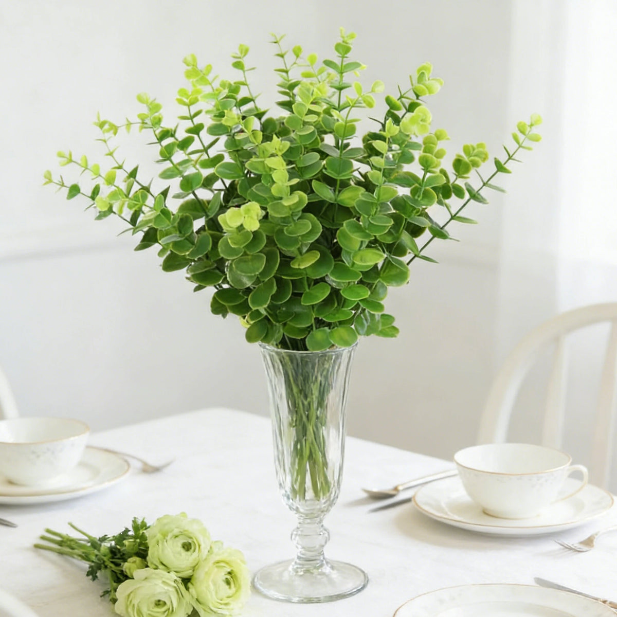 feuilles eucalyptus artificielles multicolores branches décoratives fleurs séchées bouquet mariage décoration intérieur vase naturel