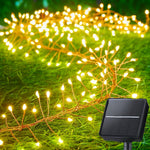 guirlande lumineuse solaire extérieure 200 led multicolore blanc chaud moderne filament festive jardin patio