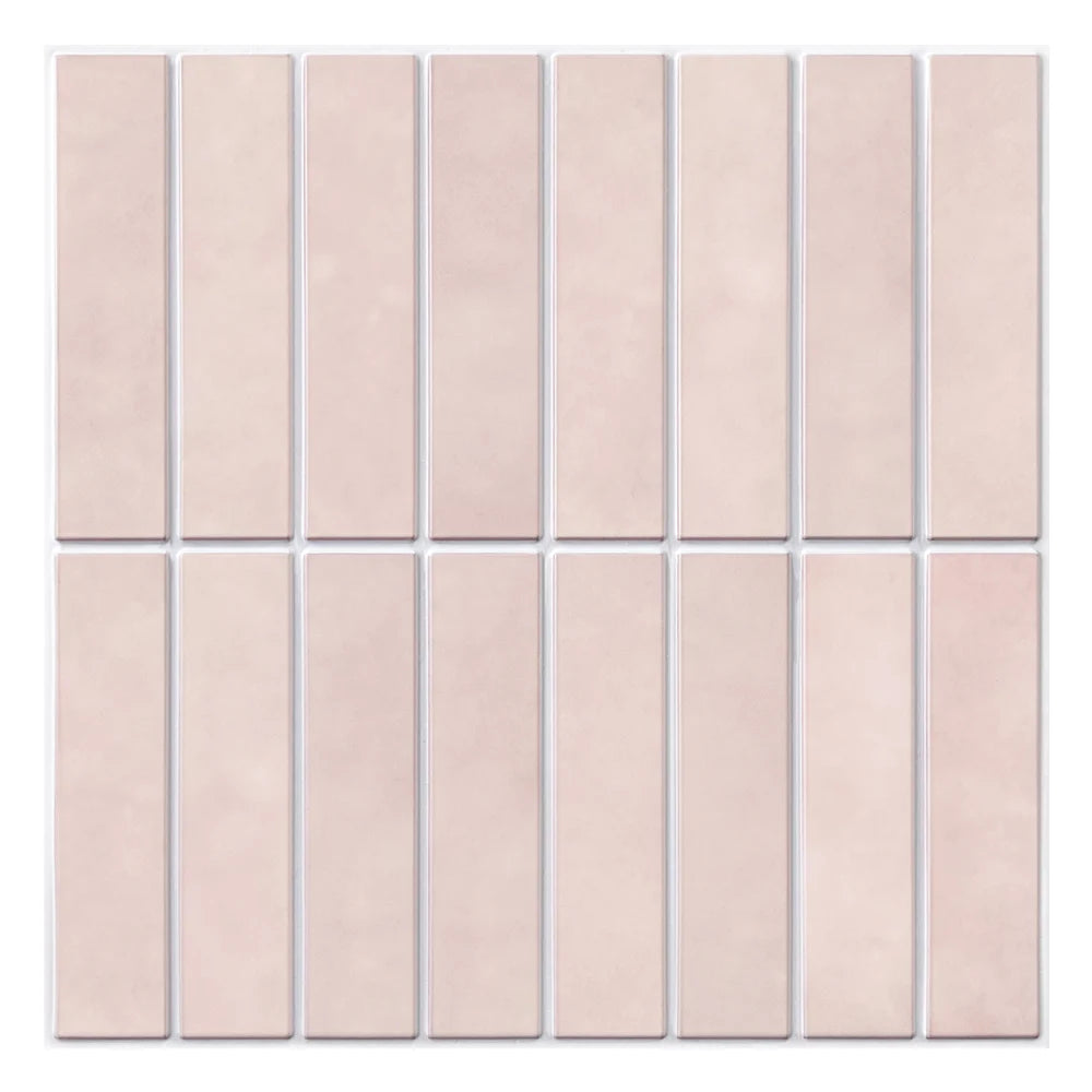 Carreaux mur rose pâle 3d autoadhésifs modernes 30x30cm imperméables antimoisissures thermiques