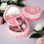 boîte bijoux forme cœur rose romantique anniversaire valentin noël mariage