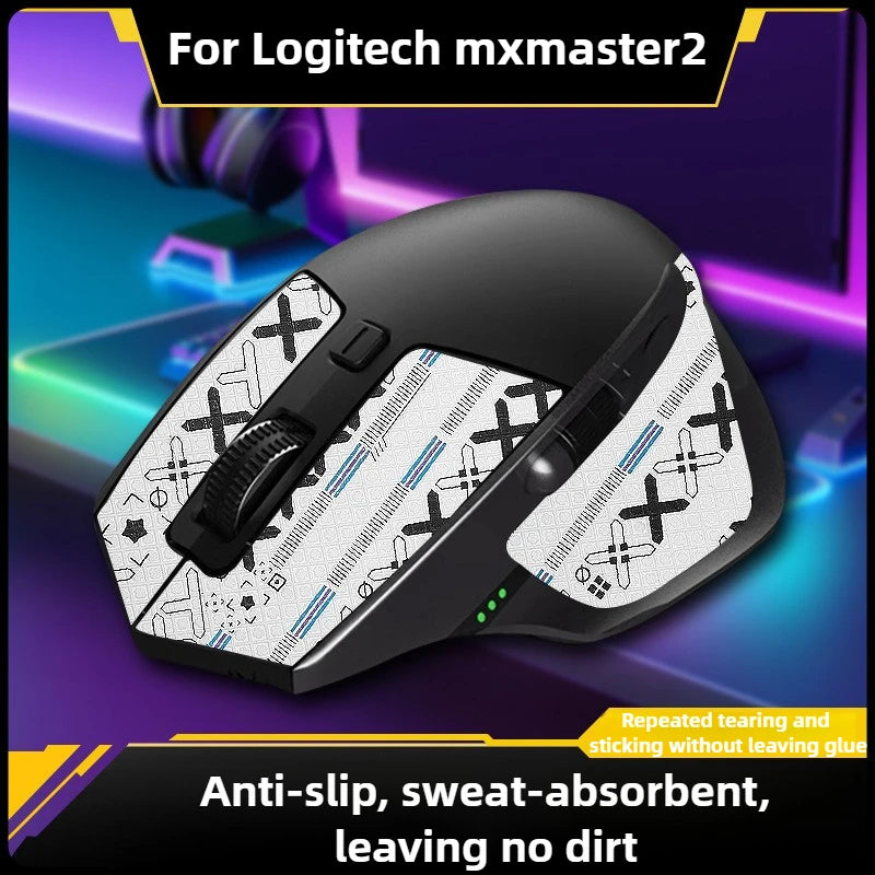autocollants antidérapants daim absorbant sueur souris logitech mx master 2s motifs sportifs modernes