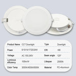 Spot LED blanc moderne 10W 14W 17W 20W 24W 6W câble adaptateur