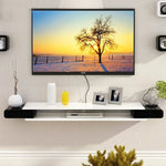 Meuble TV mural minimaliste moderne en bois massif