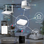 commutateur rideau zigbee intelligent commande vocale application blanc moderne 5a 1000w 90v 250v