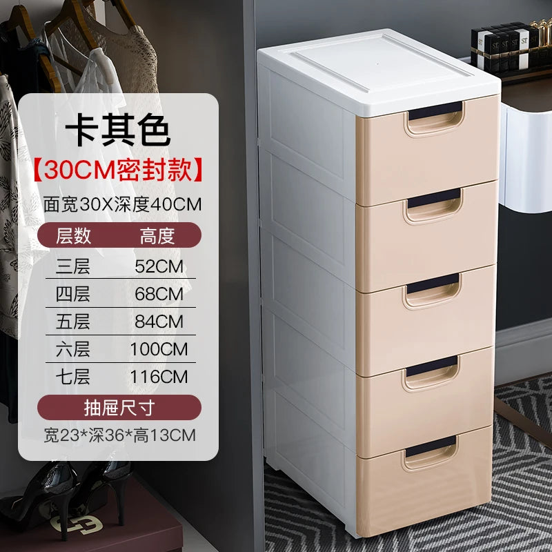 meuble tiroirs blanc moderne salle bain rangement étagères plastique minimaliste multifonctionnel organisateur